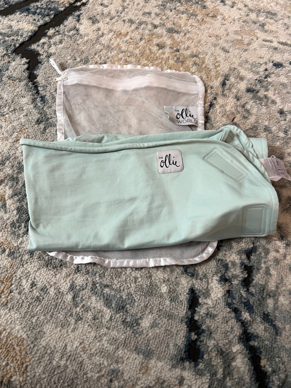 The Ollie World Baby Swaddle Sack in Mint
